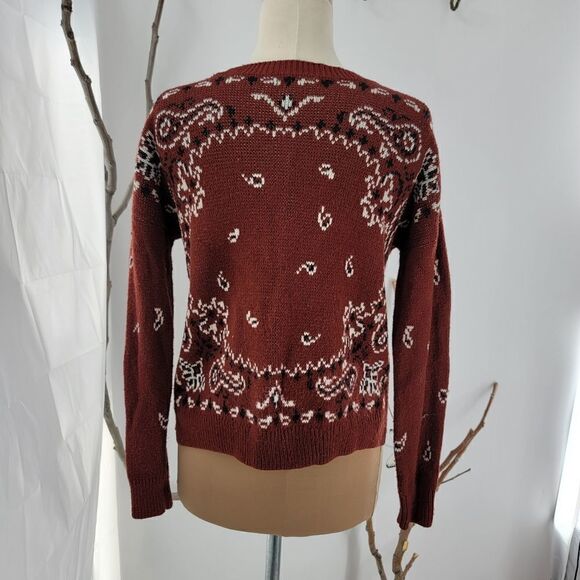 Madewell burnish mahogany bandana sweater - Picture 6 of 9
